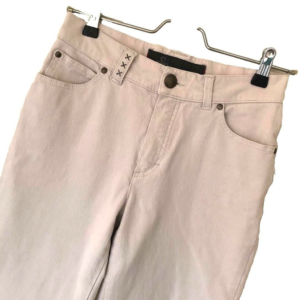 Dismero Womens Vermoda Spa Jeans 28 Italy 27 x 29.5 Tan Mid Rise Stretch‎ Casual